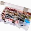 ArtBin 4006AB Medium Solutions Box with Dividers, Art & Craft Organizer, [1] Plastic Storage Case, Clear (10.75" x 7.375")