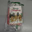 Kolldenn 24 Pcs Christmas Gingerbread Party Favors Bags Christmas Goodie Gift Paper Bags with Handles Xmas Tree Gingerbread Coffee Candy Treat Bag for Xmas Party Decorations Holiday Birthday Supplies (Gold)