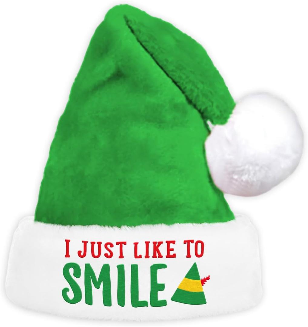 IDEAPRON Funny Christmas Hat, Buddy Santa Hat, Novelty Holiday Hat for Christmas Party Supplies, Winter Head Wear (Just)