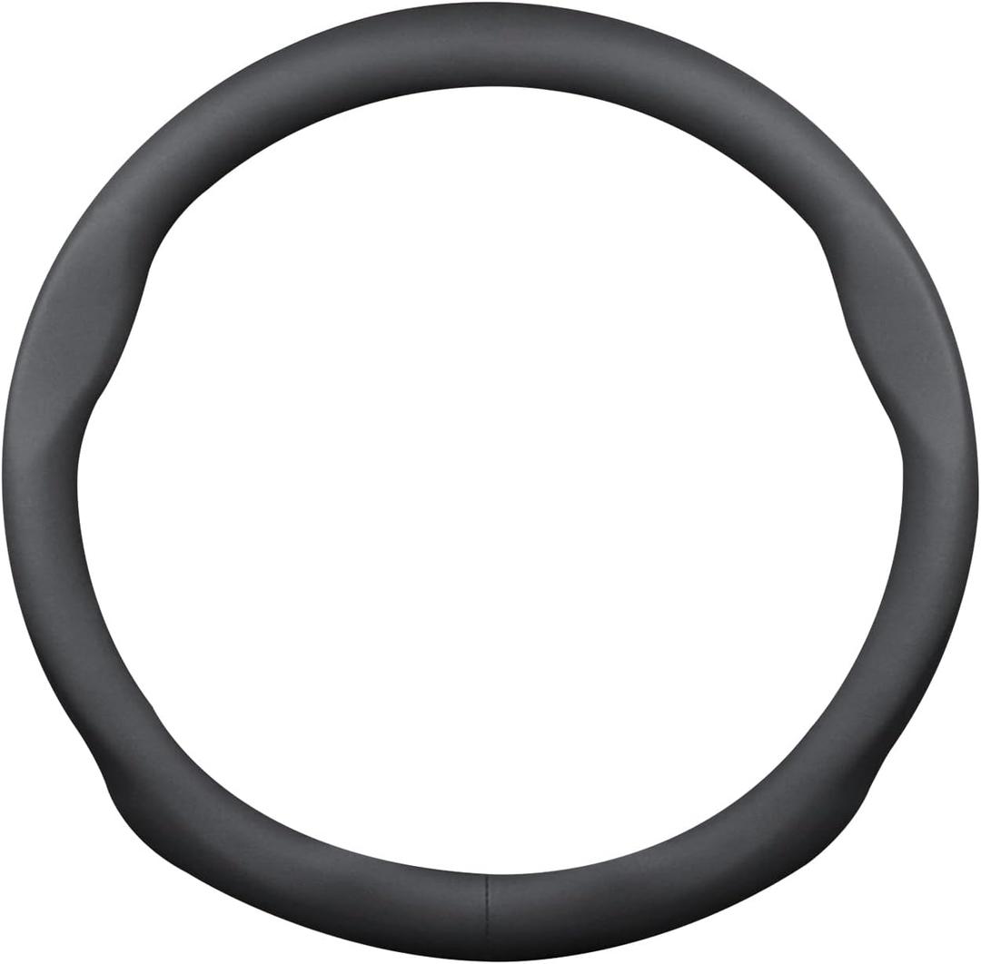 Ergocar Steering Wheel Cover Napa Leather Anti-Slip Sweat Absorbing General Motors Accessories All Seasons (15 Inches) 38 Cm (Circular)