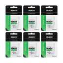 3 x REACH Waxed Dental Floss, Mint, Plaque Remover for Teeth, Shred Resistant, Floss Slides Smoothly, Easy to Use, Waxed, Deep Cleaning Teeth, Oral Care, PFAS Free, for Adults & Kids, 6 Pack, 55 yd