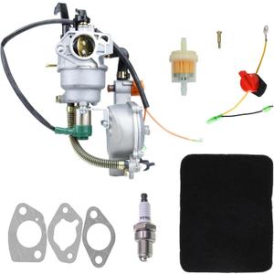 GX390 LPG/NG Generator Carburetor Dual Fuel Conversion Kit for Predator 8500 8750 7000 9000 188F 190F Generator Replace for Honda GX270 GX340 389cc 420cc Engine (with air filter)