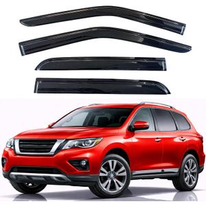 KPY Rain Guards Fit for 2013-2021 Nissan Pathfinder, Out-Channel Window Visors Vent Wind Deflectors 4PC, Car Accessories for 13-21 Pathfinder
