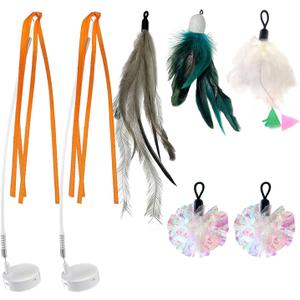 ORSDA 3in1 Interactive Cat Toys Replacement Attachments 7PCS Cat Teaser Toy Refills Cat Wand Attachments