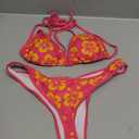 SUUKSESS Women Sexy Thong String 2 Piece Bikini Set Cheeky Halter Swimsuit Size L