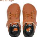 WateLves Toddler Little Kid Wide Barefoot The First Walking Shoes Girls Boys Leather Uniform Dress Shoes Lightweight Splay Naturally Minimalist Sneakers (Brown)
