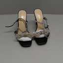 DREAM PAIRS Women's Double Bowknots Crystal Sandals Clear Slingback Heels Square Toe Shoes for Party Wedding (8, Black)