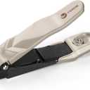 Nail Clippers for Men Women with Catcher - No Mess,Self-Collecting Heavy Duty Nail Clippers for Fingernails & Toenails, for Adult,Home,Travel,Gifts (No Splash Design) (Champagne)