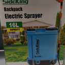 SideKing Battery Powered Backpack Sprayer 4 Gallon, 0-100 PSI Adjustable Pressure Sprayer Compatible with Makita 18V Battery, Electric Sprayer with Wand, 5 Nozzles, 2.6Ah Battery&Charger Included