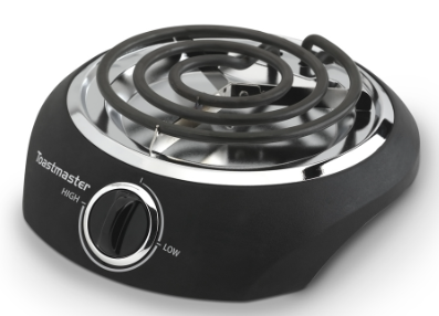 Toastmaster Single Burner with Coil Top, New, Model: TM-10SB