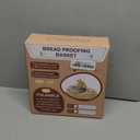 2Pcs Silicone Banneton Bread Proofing Baskets, 10" Oval & 9" Round Foldable Non-Stick Dough Proofing Bowl Containers-BPA Free, Optimum Sourdough Bread Baking Supplies(Beige)