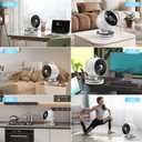 Air Circulator Fan 0dB Quiet 15.75 Inch Table Fans for Bedroom, 12 Speeds, 12H Timer, Auto Temperature Control Oscillating Fan Desk Fan with Remote for Home Office Dorm