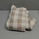 Gingham Table Cloth for Rectangle Tables Beige Checkered Plaid Tablecloth Heavy Duty Cotton Blend Washable & Wrinkle Table Cover for Outdoor Kitchen Dining Picnic Camping (60x84 Inch)