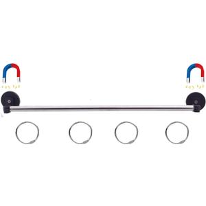 Flip Calendar Chart Rod with Suction Cup for Classroom Whiteboard, 11.8''-23.6'' Retractable Hanging Rod, Adjustable Date Cards Holder for Classroom Home Décor (Calendar Not Included)