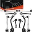 A-Premium Set of 10, Front Lower Forward & Rearward Control Arm, Sway Bar Link, Inner Outer Tie Rod End, Compatible with Mercedes-Benz C230 C240 C280 C320 C350 01-07, CLK320 CLK350 CLK500 CLK550 03-09