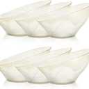 Goodluck 12 Pack Gold Glitter Plastic Serving Bowls for Party - 20 OZ Angled Disposable Serving Bowls for Wedding Party Chip, Candy, Salad & Fruit