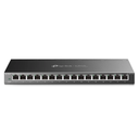 TPLink 16 Port Gigabit Ethernet Network Switch, Desktop/ WallMount, Fanless, Sturdy Metal w/ Shielded Ports, Traffic Optimization, Unmanaged (TLSG116)