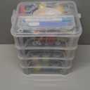 New brothread 80 Spools 500m Each Embroidery Machine Thread with Clear Plastic Storage Box - Colors Compatible with Janome and Robison-Anton Colors