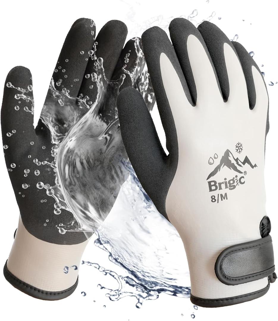 Waterproof Weatherproof Winter Work Gloves, Gray, Ideal for Gardening & Outdoor Tasks