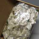 WILLBOND 36 Pcs 3 Size Christmas Poinsettia Christmas Tree Flowers Glitter Faux Flowers Decoration Artificial Poinsettia Ornaments for New Year Home Outdoor Decoration(3/4/ 6 Inch,Gold)