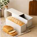 2-Pack 13x5 Pullman Loaf Pan with Lid, Nonstick, Sandwich Bread