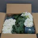 Artificial Hydrangea Bush 20 Inch Potted Faux Hydrangea Plant, UV Resistant Outdoor Hydrangea Artificial Plants for Front Porch, Garden, Patio & Indoor Decor
