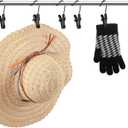 Hotop 20 Pieces Boot Hanger Clips for Closet, Laundry Hanging Hooks Heavy Duty Clips Boot Holder Portable Single Hooks Space Saving for Pants Jeans Clothes Hats Tall Towels (Black)
