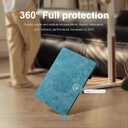 Galaxy Tab A11 Plus Case 5g 11 Inch, Dandelion Cover Soft Touch Premium Faux Leather Made with Card Slots and Kickstand, Water-Proof Precise Cutouts Compatible with Galaxy Tab A9+ 11 Inch Blue