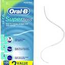 Oral-B Dental Floss for Braces, Super Floss Pre-Cut Strands, Mint, 50 Count, Pack of 2
