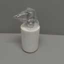 Soap Dispenser Natural Organic Soap Pump with Metal Push Pump, Elegant Square Hand Lotion Jar, Premium Heavy Duty Pump Bottle, Lotion Jar for Kitchen, Bathroom, Laundry Room (White)