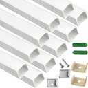 THMOOTHER 10-Pack 3.28FT LED Strip Channel Diffuser Fitted for Hue Plus ,Plus-Size Surface Mounted Tape Light Aluminum Spotless U Track Housing ,0.6'' Deep with Milky Cover .