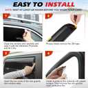 in-Channel Rain Guards Fit for Jeep Wrangler JK 2007-2018, 4 PCS