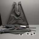 No Bottom Bar Baby Gate for Stairs, 34-55 Safety Dog Gate with Large Walk Thru Door, Mesh Pet Gates for Doorways, Dual Openings Swinging Baby Gate Indoor/Outdoor, Gray