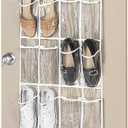 Whitmor 24 Pocket OTD Shoe Organizer Clear