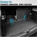 Floor Mats Cargo Mat with Backrest Mat for 2024 2025 2026 Toyota Grand Highlander 7 Seat Car Mat Accessories, All Weather TPE Cargo Liner Trunk Mat (Grand Highlander-Full Set)