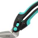 10" Heavy Duty Carpet Cutter, Industrial Scissors, Multipurpose, Professional Soft Grip Stainless Steel (Turquoise)