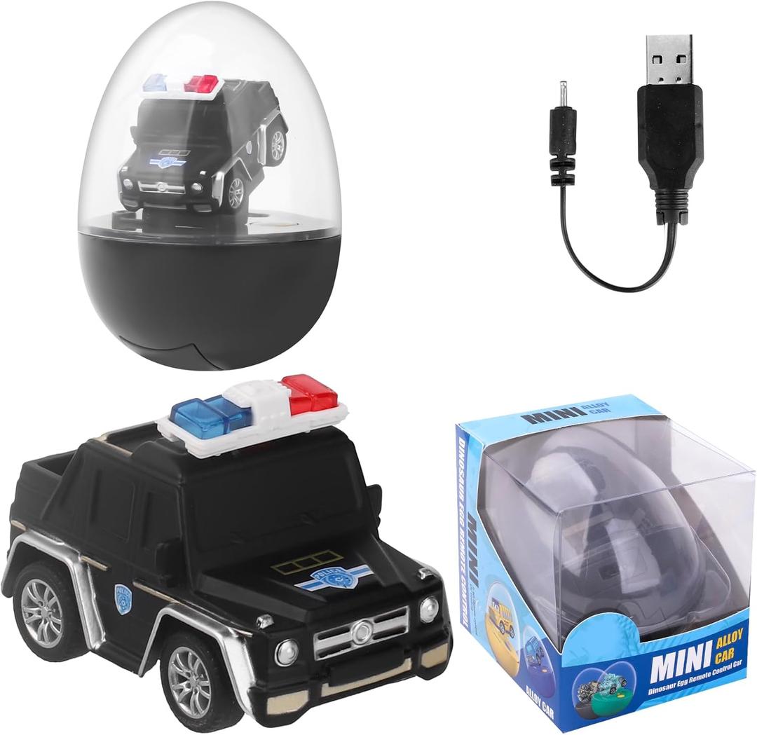Dinosaur Egg Remote Control Car Toy, Mini 2.4 GHz Racing Cars Alloy Toy for Boys and Girls,Interactive Gifts Birthday Halloween Christmas,Black