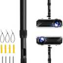 2-Be-Best Projector Mount 360 Rotatable Projector Ceiling Mount Length 12 to 18 in / 31 to 45cm Ceiling Projectors Mounts Adjustable Bracket for Mini Projectors Black Universal