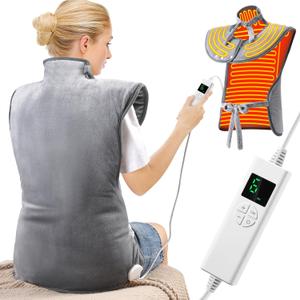 24''37'' Heating Pad for Neck and Shoulders and Back Pain Relief, Electric Extra Large Heating Pad with 6 Temperature Settings & 4 Auto-Off Timers,Thoughtful Gift for Women, Men,The Elderly