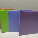 Amazon Basics 3 Ring Binder, 2 inch Round Rings, Holds 375 Sheets, Two Interior Pockets, Assorted Colors, 4-Pack