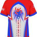 Men's Puerto Rico Flag T-Shirt 3D Frog Print Short Sleeve Shirt Novelty Casual Round Neck Top Unisex (XXL)