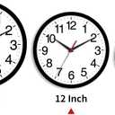 Rohioue 12 Inch Wall Clock Modern Battery Operated Silent Non Ticking Analog for Bedroom Office Living Room Home Kitchen Bathroom(Black)