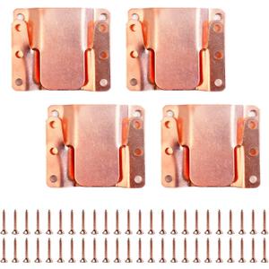 Premium Aesthetic Universal Sectional Sofa Couch Interlocking Connector Brackets - Hardware Included All Rose Gold Color (8)