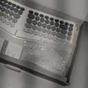 Ergonomic Wireless Keyboard and Mouse Set Creamy Wireless Keyboard Silent Mice Set with Wrist Rest for Computer, Laptop, PC, Mac, Windows (Gray White)