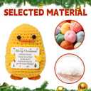 5 x Cute Handmade Positive Crochet Animals Duck, Funny Emotional Cheer Support Knitted Tiny Duck Potato Doll for Women Men Her Him
