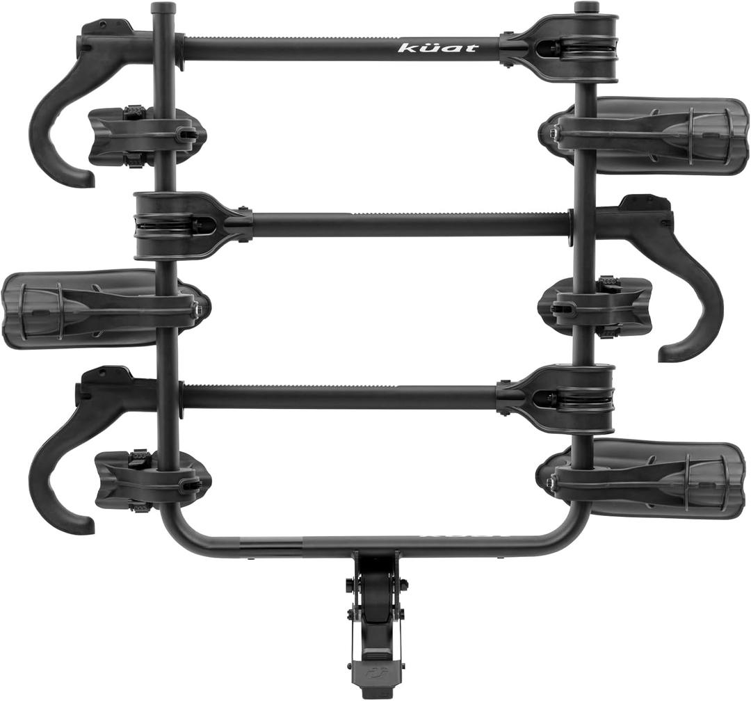 KUAT Transfer V2 2" 3-Bike Hitch Bike Rack | Lightweight Durable Steel Bicycle Car Rack with Tamper-Resistant Hitch and Semi-Integrated Bike Cable Lock | Fits Wheelbases up to 50" & Wheels 18"-29"