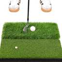 Premium Golf Hitting Mat, 10mm Foam Padding with Rubber Backing Golf Mat, Golf Practice Mat for Indoor and Outdoor Training
