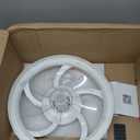 15.7" Ceiling Fans with Lights and Remote, Flush Mount Ceiling Fan, 3 Color 3000K-6000K Dimmable 2 in 1 LED Fan Light, 6 Speeds & Timer, Low Profile Modern Ceiling Fans for Bedroom, Living Room