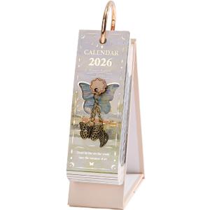 Icceemee 2026 calendar desk calendar 2026 January-December Calendar - Oil Painting Themes with Inspiring Quotes for Each Page, 8.7" x 4" Desk Planner for Office Home Planning & Organizing