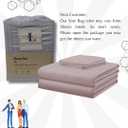 Lukeville Luxury Linen Full XL Size Bed Sheets-Softest 100% Cotton 4PC Sheet Set,Sateen Bedding -500 Thread Count- Comfy,Breathable and Cooling Sheets,Deep Pockets Fits Upto 16" Deep Mattress-Lavender